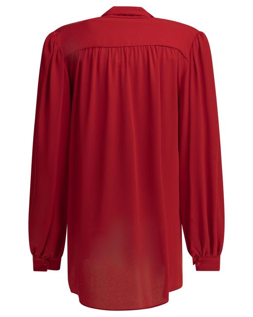 Valentino Red Silk Georgette Blouse