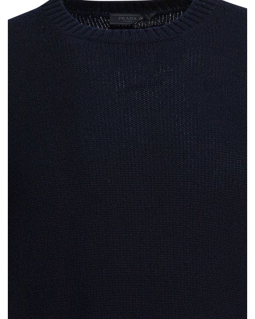 Prada Blue Cashmere Sweater for men
