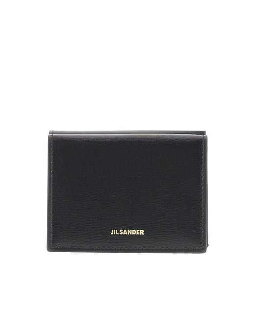 Jil Sander Black Leather Mini Wallet