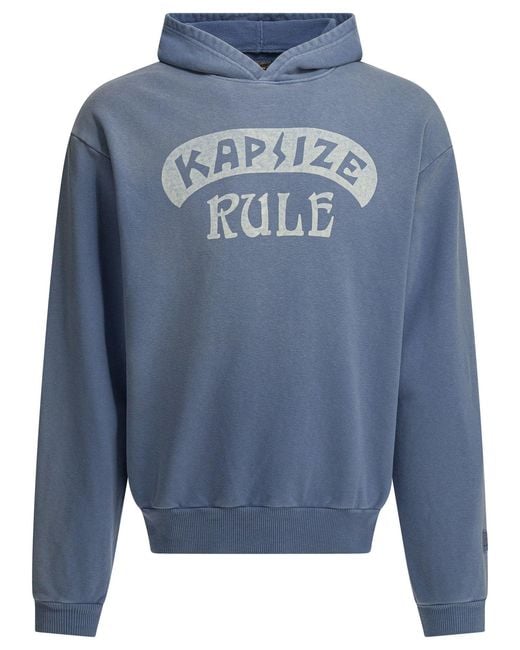 Kapital Blue Kapsize Rule Hoodie for men