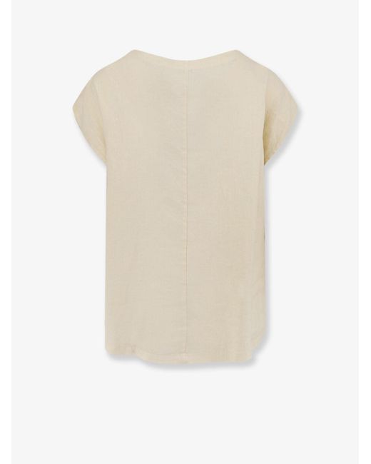 Aspesi White Shirt Vissuto Linen