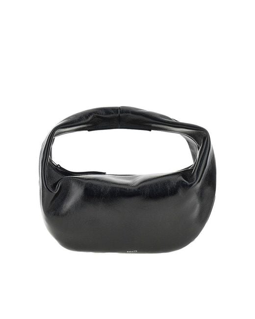 Khaite Black Medium 'Olivia' Leather Hobo Bag