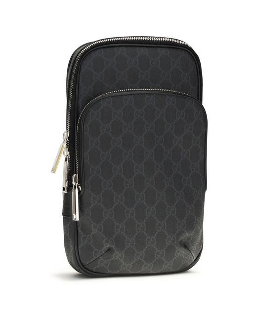 Gucci Gray Gg Supreme Shoulder Bag for men