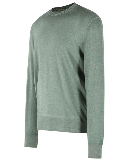 Gran Sasso Green Virgin Wool Sweater for men