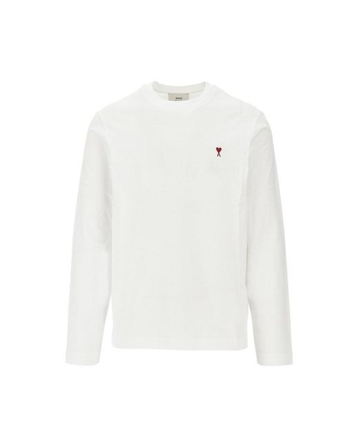 Men's White De Coeur' Long-Sleeved T-Shirt