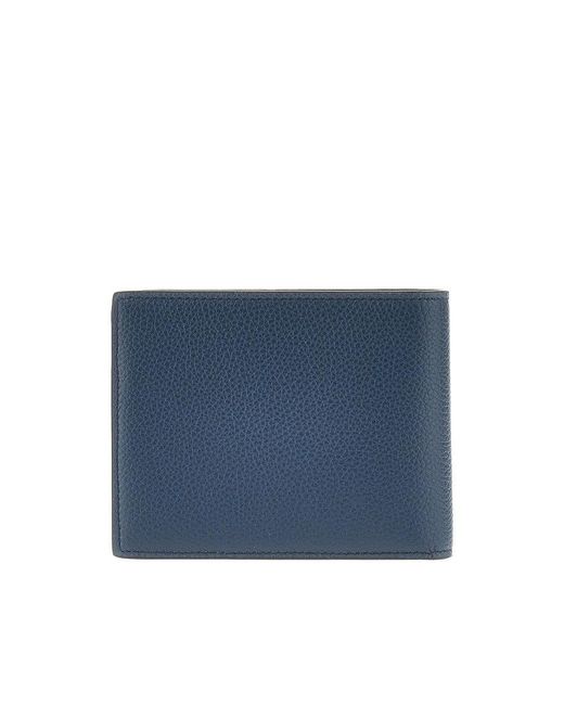 Fendi Blue Grained Leather Lui' Wallet for men