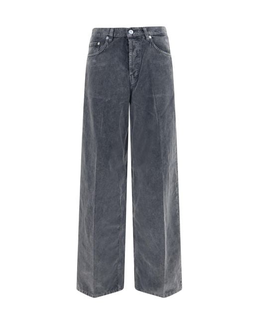 Haikure Gray Bethany Velvet Pier Pants