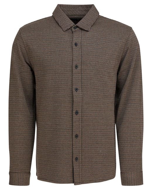 Vince Brown Houndstooth Shirt for men