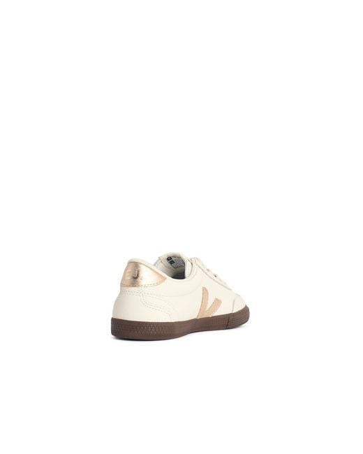 Veja White 'Volley' Leather Sneakers