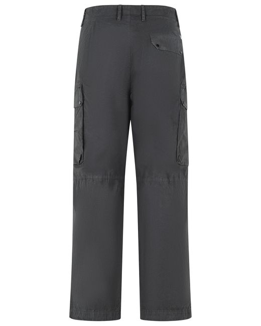 C P Company Gray Cotton Cargo Pants for men