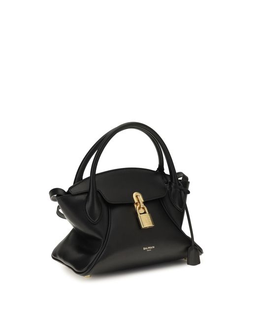 Balmain Black Handbag Small Pulse Day Calf Leather