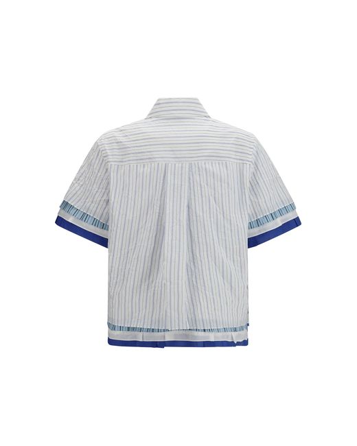Loewe Gray Short-Sleeved Striped Shirt