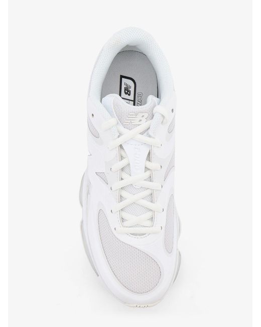 New Balance White 20008 Technical Fabric Sneakers With Side Logo for men