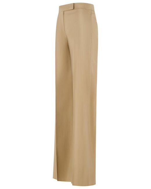 Max Mara Natural 'Bronte' Virgin Wool Blend Pants