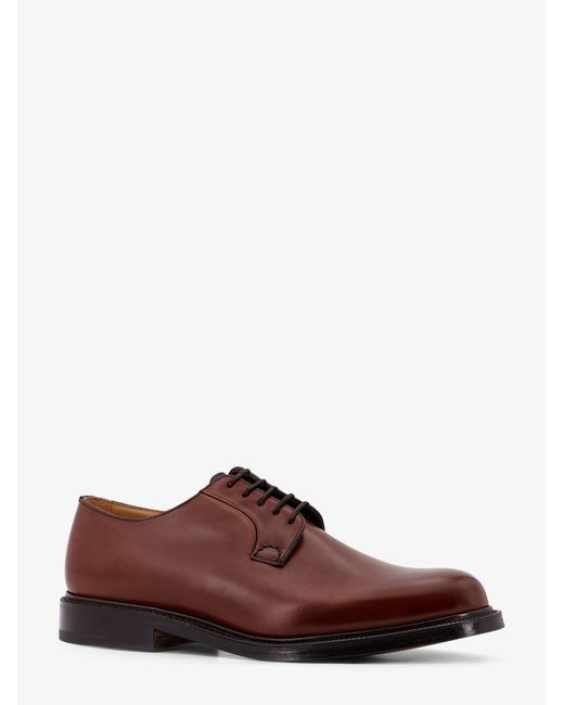 Church's Brown Shannon Leather Lace-Up Shoe for men
