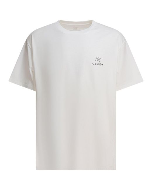 Arc'teryx White "Kragg Sl Cotton Brid Word Ss" T-Shirt for men