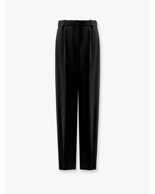 Totême Black Satin Trousers