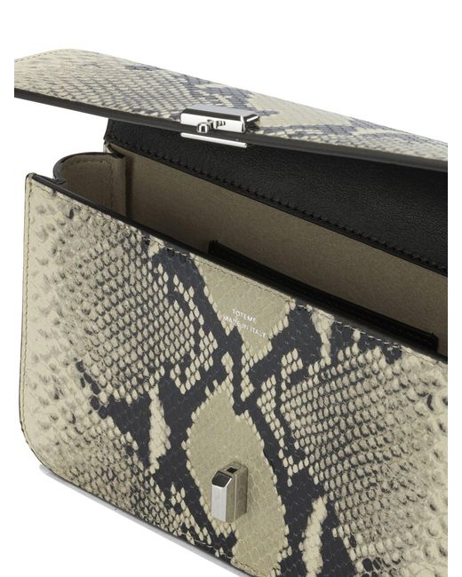 Totême  Gray "T-Lock" Small Shoulder Bag