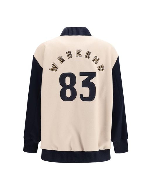 Weekend by Maxmara Black Bomber Jacket Double Wool