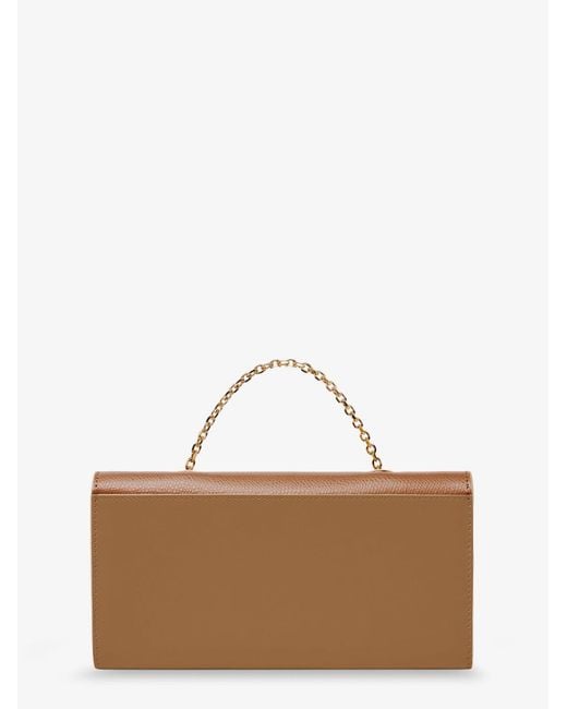 Fendi Brown On Chain Ff Diamonds Leather Wallet