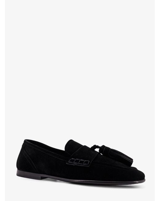 Dolce & Gabbana Black Ariosto Suede Loafers for men