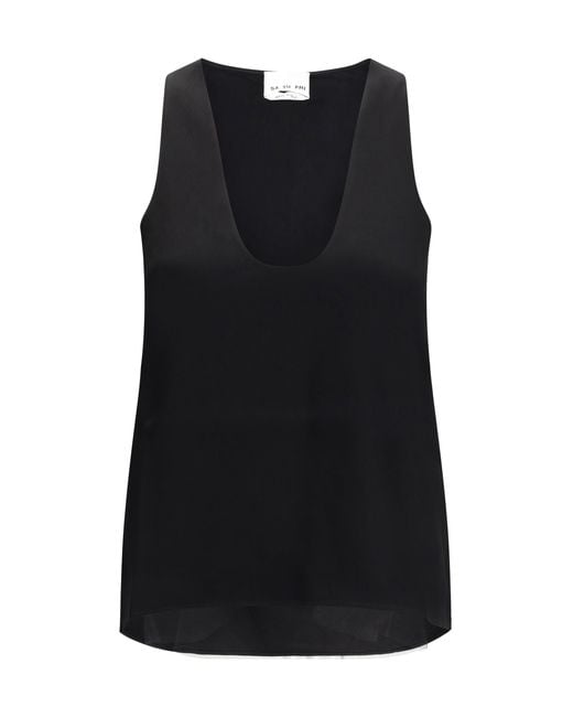 Sa Su Phi Black Sleeveless Top