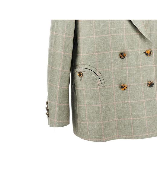BLAZE Green 'Nightbreak' Oversized Double-Breasted Jacket