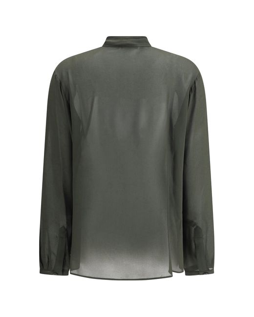 Alaïa Green Alaã¯A Lavalliã¨Re Neckline Blouse