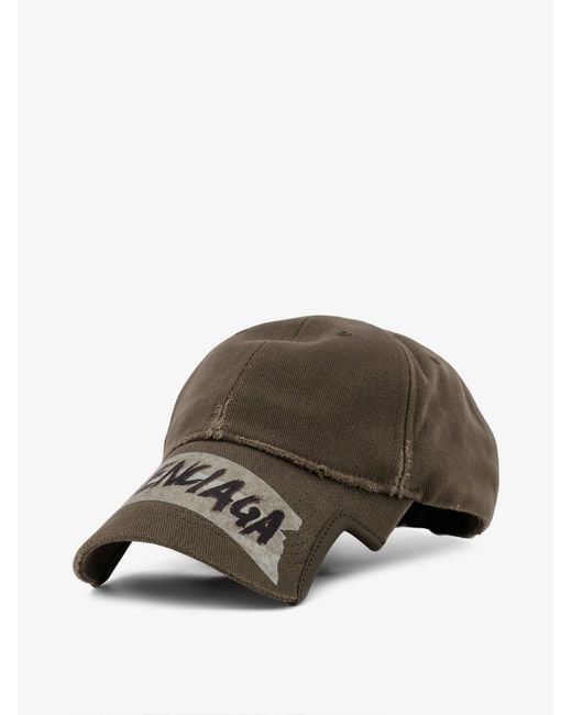 Balenciaga Green Cotton Hat for men