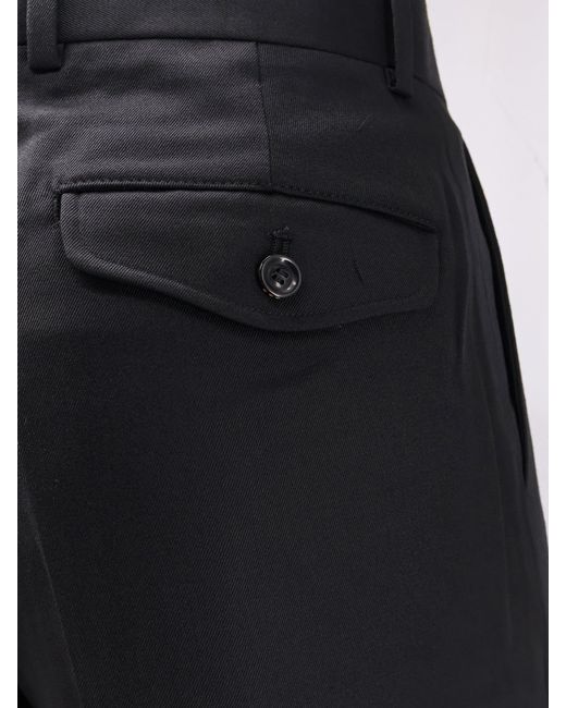 TONYWACK Black Wool Blend Trousers