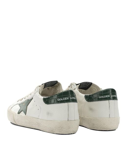 Golden Goose Deluxe Brand White "Super Star" Sneakers