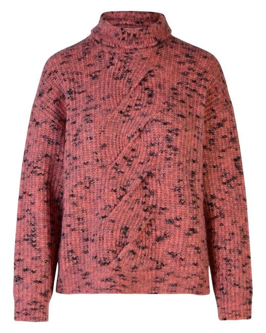Moschino Red Wool Blend Turtleneck Sweater
