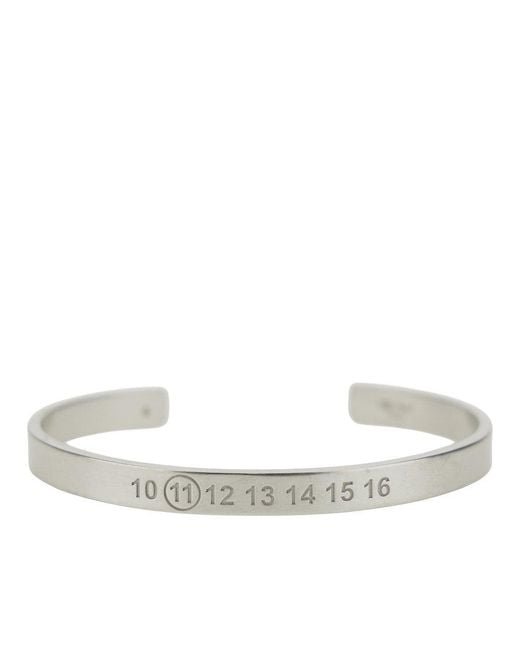 Maison Margiela Metallic Engraved Logo Cuff for men
