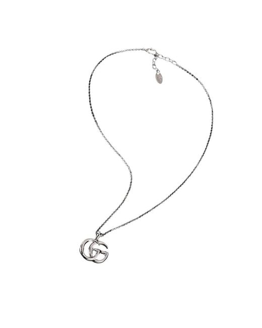 Gucci Metallic Gg Marmont Necklace
