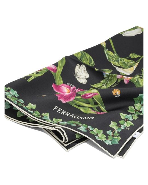 Ferragamo Green "Eden Shoes" Scarf