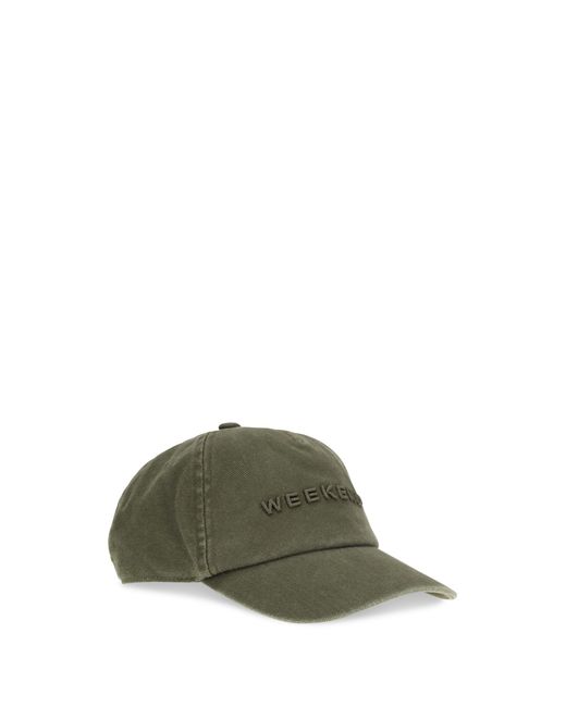 Weekend by Maxmara Green Baseball Cap Washed Cotton