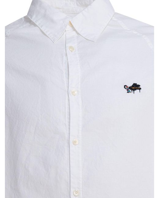 Kapital Blue "Ox Piano Motion" Shirt for men