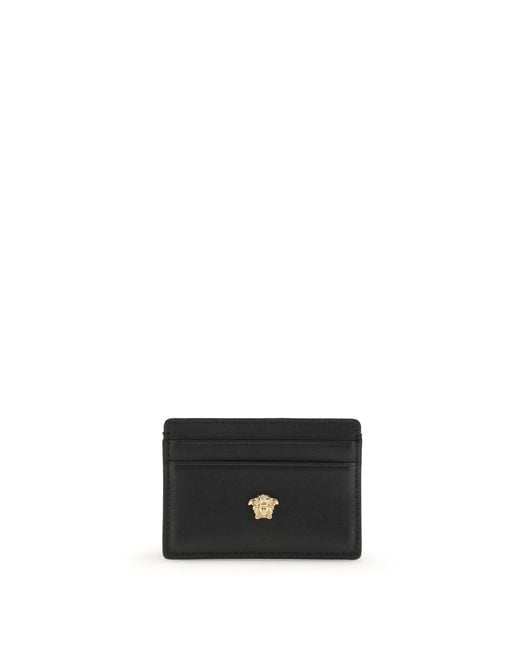 Versace White La Medusa Leather Card Holder for men