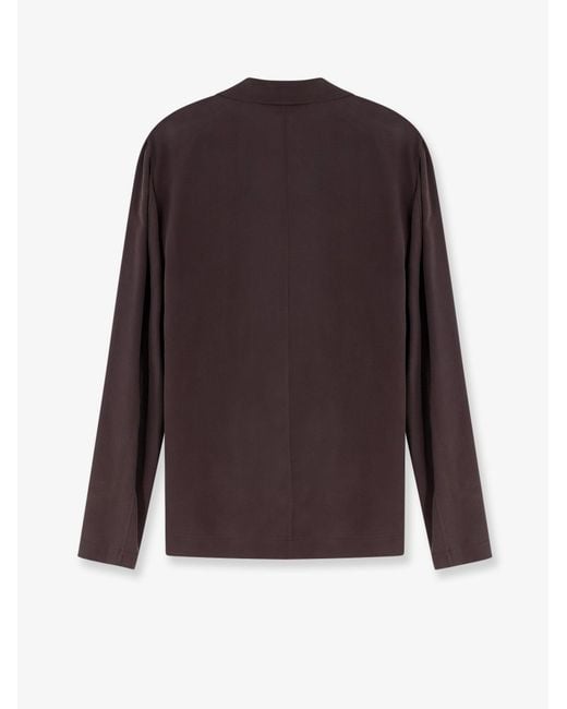 Alysi Purple Blazer Loose Silk