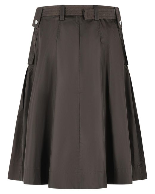 Ganni Gray Polyamide Skirt