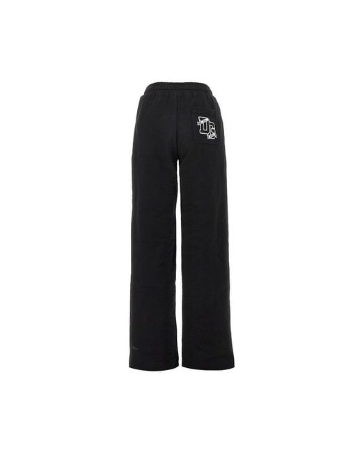 Dolce & Gabbana Black Dg Logo Patch Sweatpants
