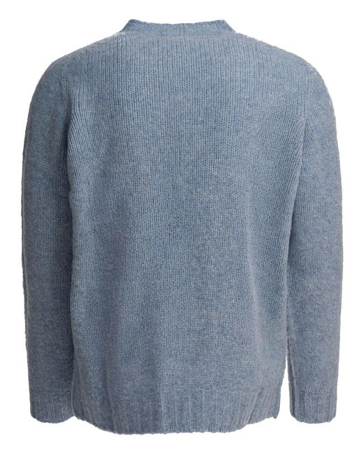 Beams Plus Blue Shaggy Bernard Knitwear Light for men