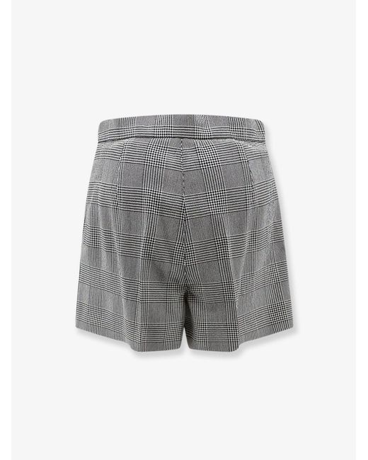 Max Mara Gray Mxmagoraio Virgin Wool Shorts