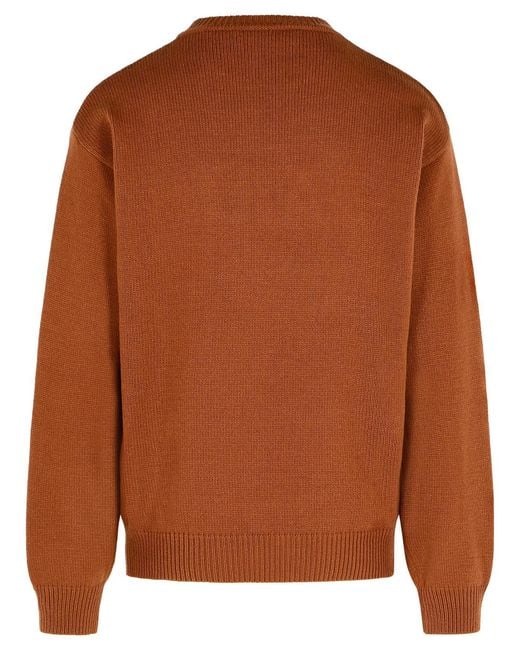 Marni Brown Virgin Wool Sweater for men