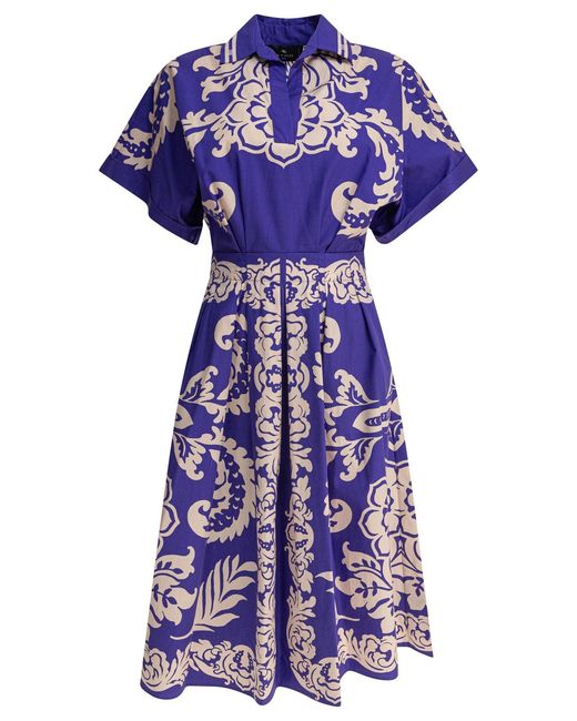 Etro Purple Cotton Dress