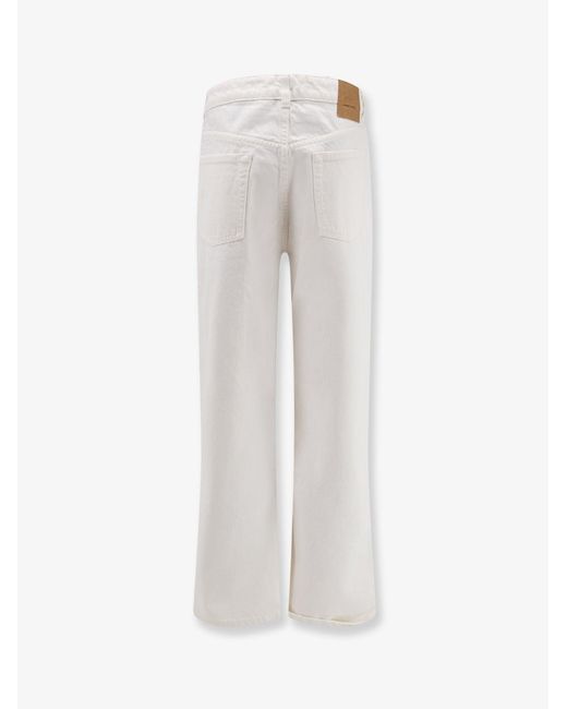 AMI White Cotton Trousers for men