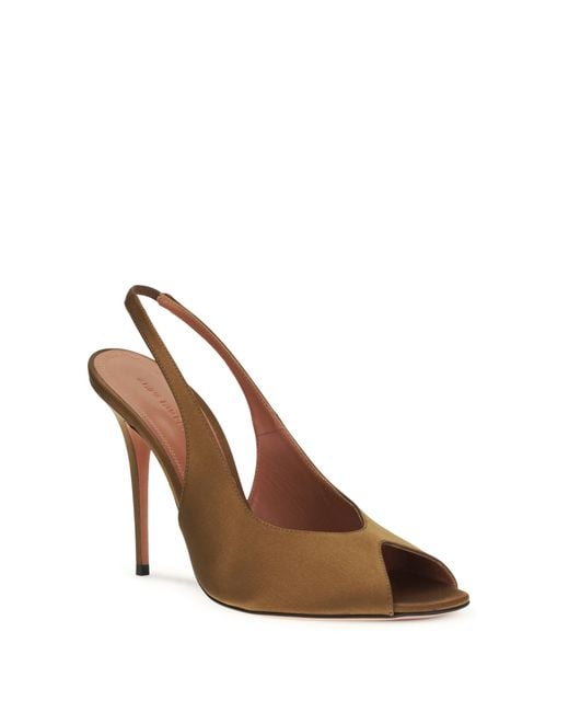 AMINA MUADDI Brown Kristina Slingback Sandals