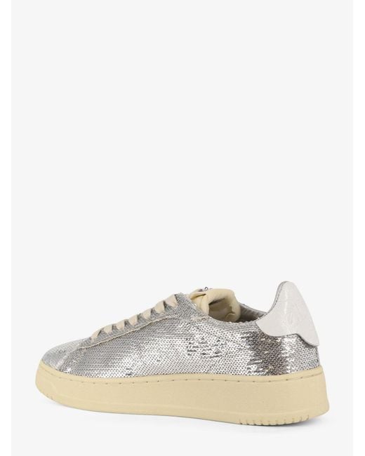 Autry White Dallas Sneakers With Sequins