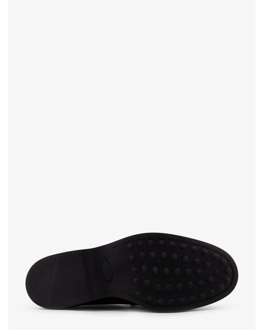 Tod's Black Leather Loafers for men
