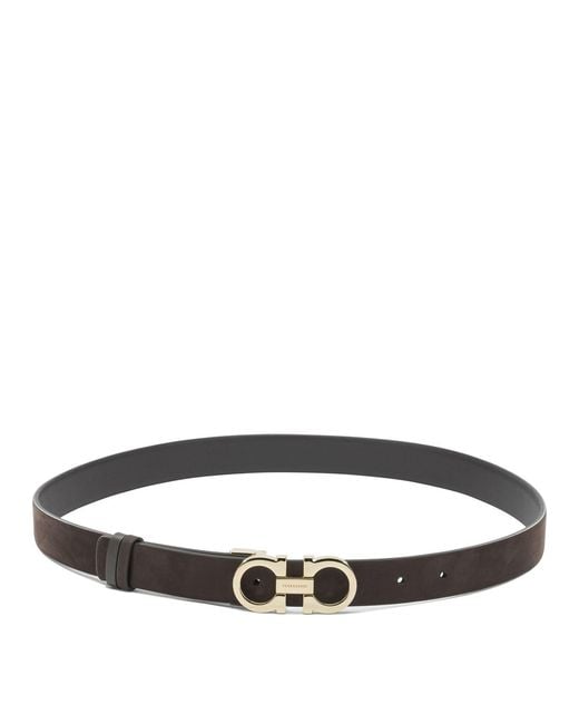 Ferragamo Brown Reversible "Gancini" Belt